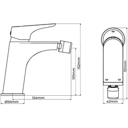 EDM - Einhebel-Bidet-Mischbatterie Mod. Cascais Edm
