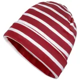 Modas Mütze Maritime Rollmütze Unisex für Kinder und Erwachsene - Ringelmütze Baumwollmütze mit Streifen in Rot/Weiß bis 52 cm Kopfumfang (Kleinkind) - 52