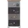 Mobili Rebecca Rebecca Mobili Schubladenschrank 75 x 35 x 29 cm Weiß/Grau