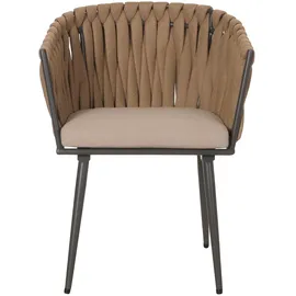 Mendler HWC-N38 Gartenstuhl 61 x 57 x 82 cm grau 2 St.