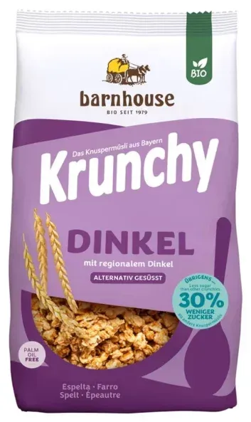 Barnhouse Krunchy Dinkel weniger Zucker bio 600g