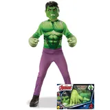 Hulk-Kinderkostüm in Geschenkbox Marvel-Lizenz grün - 116/128 (7-8 Jahre)