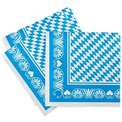 Sovie HORECA Serviette Bavaria in Blau aus Linclass® Airlaid 40 x 40 cm, 50 Stück - Bayern Bayerisch Wies ́n Volksfest