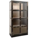 Massivmoebel24 Vitrine Mango 92 x 40 x 185 cm Braun