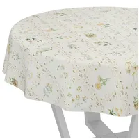 ANRO Wachstuchtischdecke Rund Ø 140 cm Beige