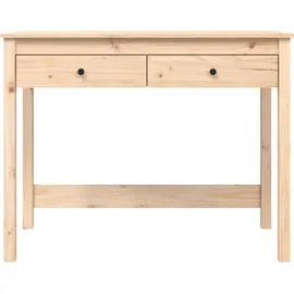 vidaXL Schreibtisch Kiefer massiv / Braun