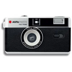 AgfaPhoto Reusable Half Frame Photo Camera, schwarz, analog