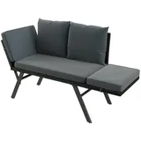 Juskys Calvia 240 x 60 x 90 cm Schwarz/Grau