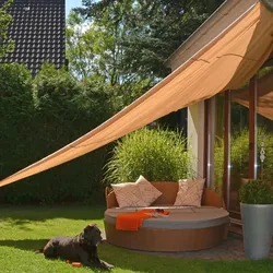 HI Sonnenschutzsegel Dreieckig 5×5×5 m Beige