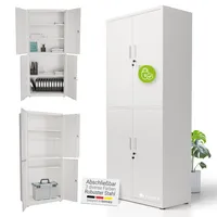 Juskys Aktenschrank 180x80x40 cm Weiß