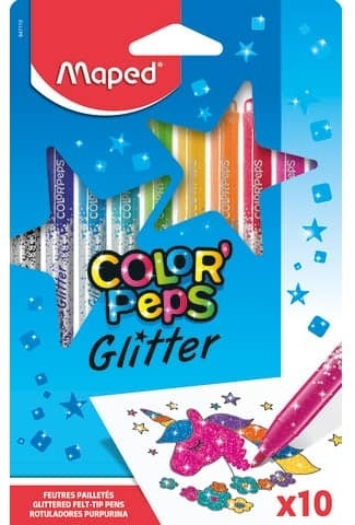 Faserschreiberetui 10ST Glitzer sortiert COLOR'PEPS GLITTER