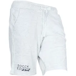 SOCCX Damen Freizeit-Shorts Leggings kurze Baumwoll-Hose Sommer-Shorts 364388_2007 Grau - 