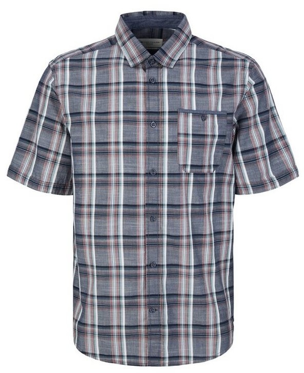 TOM TAILOR Kurzarmhemd checked slub shirt