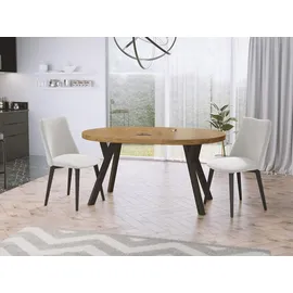 pphu meblokar karol wierczyski Designer Runder Ausziehbarer Esstisch 100 x 76 x 100 cm braun