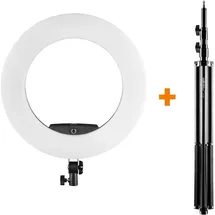 Walimex pro LED Ringleuchte Medow 960 Pro LED-Ringlicht inkl. Lampenstativ