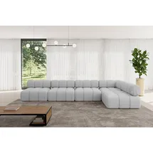 altdecor Modulares Sofa Ecksofa in L-Form - Samaro-L3 - 380x190x70 cm Hellgrau universal, links/rechts Corner modular Sofa Eckcouch Couch Wohnlands... - Hellgrau/Grau