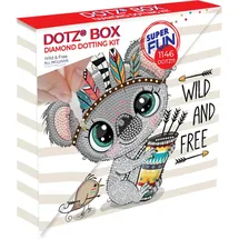 Diamond Dotz Diamond Painting Koala Wild & Free Bastelset 22 x 22 cm