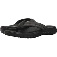 Skechers Herren Reggae Cobano Zehentrenner, Black Leather, 42 EU - 42 EU