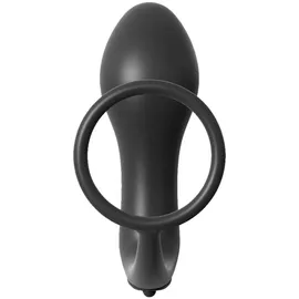 analfantasy collection Penisring mit Vibro-Analplug| „Ass-Gasm Cockring Vibrating Plug“, schwarz