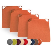 Sunnypillow 4er Set Stuhlkissen mit Klettverschluss Polsterauflage Auflage für