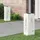 vidaXL Solarleuchte Stahl 2 pcs  weiß