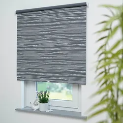 Springrollo LIEDECO "Sahara" Gr. 4, grau (dunkelgrau, weiß, bitte auswählen), B:242cm H:180cm, Kunststoff, Metall, Polyester, Rollos, Rollowelle 36 mm, starke Feder