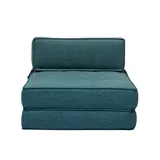 miliboo 1-Sitzer-Schlafsessel in entenblauem Stoff katy