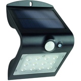 REV Ritter REV – Außenlampe mit Bewegungsmelder – Solarlampe für außen mit 1200mAh Li-Ion-Akku – LED Strahler wasserdicht IP65, 1,5W – schwarz