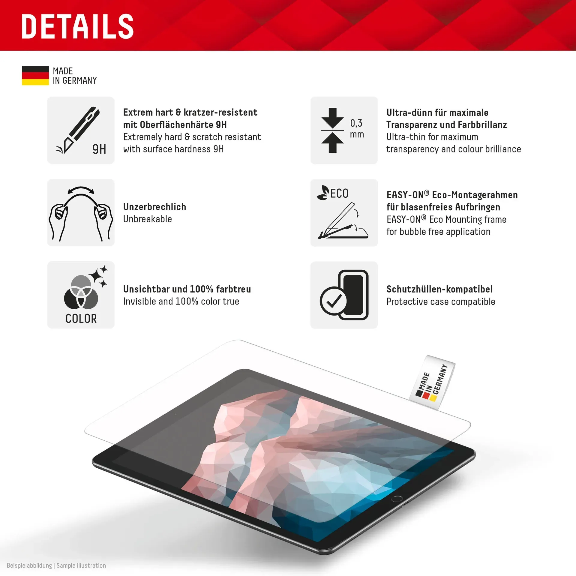 DISPLEX Displayschutzglas 