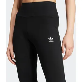 adidas Originals Leggings ESS FL LEGGINGS mit ausgestelltem Bein, in Ripp-Optik, eng anliegende Passform schwarz XL