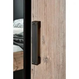 WIMEX Schwebetürenschrank Stockholm 270 x 208 x 65 cm Grau/Schwarz/Silber