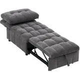 Beaok Schlafsessel, Grau, Textil, 68x76x95 cm, Wohnzimmer, Sessel, Schlafsessel