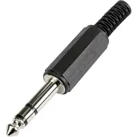 TRU Components 595201 Klinken-Steckverbinder 6.35mm Stecker, gerade Polzahl: 3