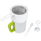 Garneck Edelstahl Joghurt-Sieb Und Nussmilchsieb Für Soja- Und Nussmilch Feines Mesh Filter 21 6 x 15 Cm Ideal Für Die Küche Und Die Zubereitung Von Fruchtsäften