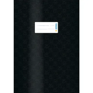 Herma Heftumschlag mit Baststruktur schwarz Kunststoff DIN A4