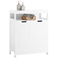 SoBuy BZR121-W Badkommode Midischrank Kommode Badschrank Sideboard Flurschrank Weiß