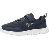 KangaROOS "K-ETK POSSUM EV", Mädchen, Gr. 33, blau (dk navy, sulphur spring), Mesh, Synthetik, Schuhe Sneaker