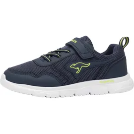KangaROOS "K-ETK POSSUM EV", Mädchen, Gr. 33, blau (dk navy, sulphur spring), Mesh, Synthetik, Schuhe Sneaker