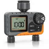 Brandson Bewässerungssteuerung Bewässerungsuhr, Bewässerungssystem, automatische Bewässerung, Wasserzeitschaltuhr orange|schwarz