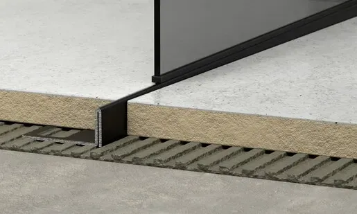 Leist Links Havos Schwarz, Edelstahl Komaxit, Länge 150 cm, Kantenhöhe 12 mm, SPNRZK12150LC