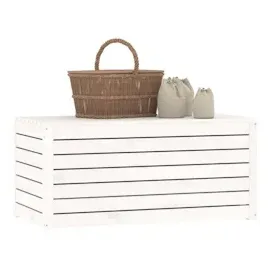 vidaXL Gartenbox Weiß 101x50,5x46,5 cm Massivholz Kiefer
