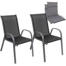 Albatros Kuba Gartenstuhl 55 x 60 x 90 cm grau 2 St.