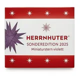 Herrnhuter - limitierter Stern Sonderedition 2025 - Miniaturstern - Violett - Größe: 8cm - mit LED Licht und 3 Meter Kabel, Netzteil NICHT inbegriffen