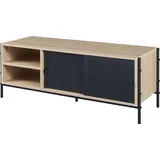 [en.casa] TV Schrank Tysnes 120x40x45 cm Eichenoptik/Schwarz