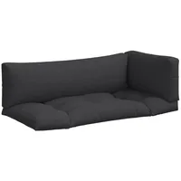 VidaXL Palettenkissen 3-tlg. Schwarz Stoff