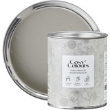 MissPompadour Kreidefarbe für Möbel grau 750ml, Silk Grey - Holzfarbe, Holzlack matt innen - Möbellack, Möbelfarbe ohne Schleifen - Kreidefarbe für Holz - CosyColours