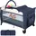 Tectake tectake® Kinder Reisebett, klappbar und höhenverstellbar, 2 Rollen mit Bremsen, inklusive Tragetasche, 132 x 75 x 104 cm