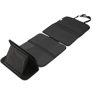Hyundai 99970ADD01 Kindersitzunterlage Schonbezug Sitzschoner Sitzauflage Schutzunterlage, mit Fußablage, Schwarz