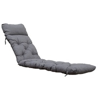 Home Feeling Liegenauflage Deckchair Sitzkissen Sitzpolster für Liege, 195x49 cm hellgrau grau