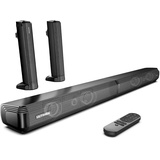 ULTIMEA 2.2-Kanal Soundbar für TV Geräte, teilbare 2-in-1 Soundbar für Fernseher, Bluetooth 5.3 TV-Soundbar, TV-Lautsprecher mit 3 EQ-Modi und verstellbarem Bass, ARC/Optisch/Aux, Apollo S40 Serie